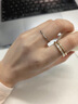 京蔻迪顯手細高感輕奢貝母雙層素圈戒指女ins小眾設計開(kāi)口指環(huán)氣質(zhì)潮 無(wú) 曬單實(shí)拍圖