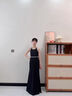 思妙星女童晚禮服輕奢小眾管樂(lè )團合唱指揮公主裙兒童主持人鋼琴演出服夏 黑色長(cháng)款 150 曬單實(shí)拍圖