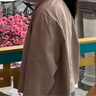 品彩（PinCai）短外套女簡約休閑西裝外套氣質通勤翻領長袖短款風衣外套P51D017 曬單實拍圖