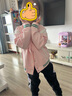 361°童裝 兒童外套25春季女中大童復(fù)古學(xué)院風(fēng)針織棒球服 粉130 曬單實(shí)拍圖