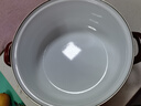 歐麗家搪瓷厚實(shí)琺瑯搪瓷湯鍋燉鍋雙耳鍋煮食鍋老式鐵瓷鍋電磁爐明火 中國紅【升級加厚】 22cm 曬單實(shí)拍圖