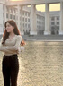 紅蜻蜓2025春秋新款Polo領(lǐng)長袖T恤女針織衫女秋裝毛衣薄打底衫上衣小衫 燕麥杏 均碼 【建議80-130斤】 曬單實拍圖
