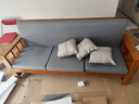 秋祁新中式全實木沙發(fā)組合客廳小戶型簡約現(xiàn)代冬夏兩用家具雙人三人位 三人位【柚木色】2米 曬單實拍圖