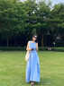 JZDZ藍(lán)色無(wú)袖背心連衣裙子女夏季2025新款海邊度假法式氣質(zhì)超好看長(zhǎng)裙 藍(lán)色連衣裙【小個(gè)子無(wú)袖連衣裙/ M 45/55kg 曬單實(shí)拍圖