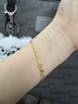 周大生 CHOW TAI SENG黃金手鏈足金飾品金手鏈女蝴蝶雙層金珠手鏈送老婆女朋友生日禮物 足金約：2-2.05g【經(jīng)典禮盒】 曬單實拍圖