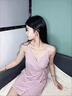 莫代爾睡衣女夏季莫代爾2025新款日系和服休閑性感純欲吊帶睡裙家居服 AC326DO 純色系帶裙 豆沙色 XL 曬單實(shí)拍圖