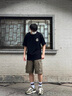 鵲笙工裝短褲男夏季薄款多口袋潮流簡約外穿時尚個性帥氣運動五分褲 綠色【主圖款】單件裝 XL 【建議120-135斤】 曬單實拍圖
