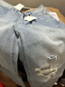 Levi's李維斯匠心丹寧日本面料女士美式復(fù)古高街休閑淺色牛仔褲 淺藍(lán)色 24 曬單實(shí)拍圖
