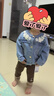 戴維貝拉兒童牛仔外套女童春裝開(kāi)衫上衣女寶寶洋氣童裝 曬單實(shí)拍圖