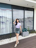 NAOTIEA納奧蒂爾小帆船短袖T恤上衣女2025夏季新款休閑寬松顯瘦POLO襯衫 香芋紫 L （建議100-110斤） 曬單實拍圖