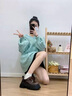星期六;ST&SAT品牌黑色厚底樂(lè)福鞋女款2025春季新款系帶單鞋小個(gè)子增高小皮鞋女 SSD1112SJQ黑色7CM增高顯瘦 37 曬單實(shí)拍圖