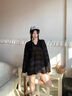 ICH MODE美式長袖T恤女2025新款防曬休閑上衣寬松設計感鏤空罩衫男 黑色 M 曬單實拍圖