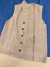 恒源祥春秋針織西裝開(kāi)衫馬甲坎肩羊毛開(kāi)口背心男士薄款爸爸外穿馬夾褂子 駝色 175 曬單實(shí)拍圖
