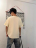 麓格立 純棉短袖t恤男裝夏季潮牌百搭休閑重磅五分半袖青少年寬松體恤 小紙箱人T恤白 M 建議【100-120斤】 曬單實(shí)拍圖