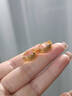 老廟黃金耳飾精品5G菱形足金耳圈滿天星車花耳環(huán)送媽媽長(zhǎng)輩母親節(jié)禮物 約2.26g 曬單實(shí)拍圖