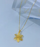 中國黃金（CHINA GOLD）黃金項鏈女士足金雪花項鏈純金吊墜七夕情人節(jié)禮物送女友老婆 足金雪花吊墜約1.5g*贈銀鏈 曬單實拍圖