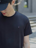 TOMMY HILFIGER【輕柔感】男裝純棉商務(wù)休閑通勤小繡標純色打底圓領(lǐng)短袖上衣T恤 【A560】黑色083 M (推薦：135-150斤) 曬單實(shí)拍圖