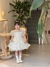 女童禮服高端輕奢小眾兒童生日公主裙花童小女孩鋼琴演奏演出服裝 2760短款白色+皇冠 110 曬單實(shí)拍圖