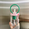 聚莜家玻璃杯女生高顏值吸管水杯茶水分離泡茶杯2025新款家用辦公室茶杯 吸管杯660ML【帶茶漏+KT貓3D貼】 曬單實拍圖