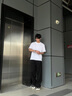 卡賓男裝 創(chuàng)意logo火焰T恤2025夏季新款卷邊貼布繡 漂白色02 M /170/48 曬單實(shí)拍圖