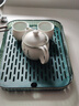 沃德百惠（WORTHBUY） 茶盤茶托家用托盤現(xiàn)代輕奢儲(chǔ)水式茶臺(tái)多功能放茶杯水杯瀝水盤 托盤：大號(hào)綠色（雙層） 曬單實(shí)拍圖