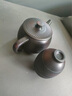 建水紫陶漢瓦鳳鳴壺純全手工雕刻紋大容量茶壺高檔家用茶具套裝 建水紫陶茶壺（一壺二杯） 曬單實拍圖