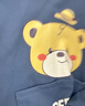 久愛(ài)久寶寶連體罩衣嬰兒童學(xué)步爬爬服全身一體式男女防水防臟吃飯衣長(cháng)袖 防污防臟可開(kāi)閉襠 貝藍小熊連體 90碼（建議身高75-85cm） 曬單實(shí)拍圖