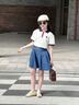 小豬彼特女童學(xué)院風(fēng)套裝夏季2025新款兒童短袖短裙洋氣夏裝大童女孩連衣裙 6017藍(lán)色牛仔裙 120 cm 曬單實(shí)拍圖