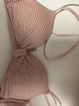 淘可夢格子薄款美背內(nèi)衣女小胸聚攏無鋼圈性感上托純欲風少女文胸罩套裝 粉色【單件】 75A 34B【聚攏舒適】 曬單實拍圖
