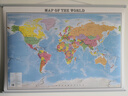 【英文版】世界地圖掛圖 Map of the World 尺寸1.1米*0.8米 無拼縫 正啞背 曬單實拍圖