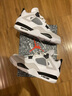 莆田鞋AJ4籃球鞋電母小白水泥奧利奧黑武士男女運動(dòng)鞋 aj4 小白水泥 39 曬單實(shí)拍圖