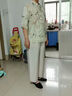 俞兆林優(yōu)品媽媽夏裝襯衫套裝新中式中老年女裝襯衣套裝夏季國(guó)風(fēng)氣質(zhì)春秋衣服 綠色上衣+米白褲子 2XL 建議105-120斤 曬單實(shí)拍圖