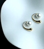 She's茜子時(shí)尚簡(jiǎn)約耳環(huán)新款爆款氣質(zhì)耳釘耳夾小眾設(shè)計(jì)耳飾生日禮物女 金色SPE8818206K0 曬單實(shí)拍圖