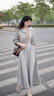 圣保美灰色連帽長袖連衣裙秋冬季2024新款時(shí)尚女裝小個(gè)子韓系衛(wèi)衣長裙子 灰色 S 碼 曬單實(shí)拍圖
