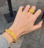 瑞諾黃金繁花錦簇手鐲女士新款時尚999足金花朵金鐲子生日禮物送女友 勿拍/克重多退少補 曬單實拍圖