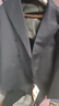 CULTUM【可機洗 70羊毛】免熨燙半麻襯商務通勤雙排扣條紋西服套裝男 深藏藍條紋兩件套 54 B 曬單實拍圖