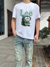 Lee Srtroi夏季短袖t恤男女潮流寬松半袖夏天情侶裝潮流學院風上衣服夏裝T恤 珍珠白 XL 約140-160斤可穿 曬單實拍圖