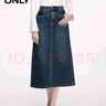 ONLY春夏潮流個性口袋高腰A字牛仔半身裙女|124337012 J35 復古牛仔390 S (160) 64A 曬單實拍圖
