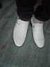 蜻蜓牌真皮白色男鞋男士皮鞋男款商務(wù)休閑韓版隱形內增高鞋百搭軟底鞋子 白色 40 曬單實(shí)拍圖