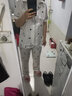 JIOESC冰絲開衫睡衣女胖mm可愛印花夏季舒適加大碼家居服可外穿兩件套裝 愛心草莓印 XL 115-130斤 曬單實(shí)拍圖