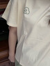 芬騰情侶家居服短袖夏季睡衣女純棉薄款涼感短褲套裝 米杏  M 曬單實(shí)拍圖