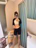 婷美提臀收腹高腰褲女翹臀束腰顯瘦美體塑身褲無(wú)痕塑形內褲女 黑色 M 曬單實(shí)拍圖