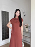 clotho Rennie品牌女裝法式連衣裙女2025夏季新款韓版氣質(zhì)收腰顯瘦polo領(lǐng)裙子 安可拉紅 M 100-115斤 曬單實(shí)拍圖