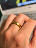 泰聚福足金包銀古法戒指女黃金色素圈寬面情侶對戒古法活口指環(huán)新年禮物 素圈戒指4克(金0.5克) 曬單實(shí)拍圖