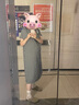 爾山集孕婦裝夏款2025新款短袖連衣裙春裝長裙時尚套裝洋氣時髦夏季裙子 孕婦格子連衣裙M可穿130斤 曬單實拍圖