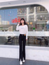 浪莎牛仔褲女2025年新款開叉微喇叭褲高腰收腹提臀顯瘦小個(gè)子拖地褲 黑色 【常規(guī)款】 27 【推薦96-105斤】 曬單實(shí)拍圖