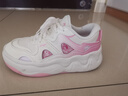 李寧奶酪3.0減震回彈面包鞋板鞋厚底增高經(jīng)典運動(dòng)休閑鞋 乳白色/鉆粉色-6 36 曬單實(shí)拍圖