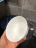 紅牡丹 純白骨瓷米飯碗中式餐具套裝防燙高腳碗家庭釉下彩陶瓷碗具組合 純白金鐘碗 10個(gè)裝 4.5英寸 曬單實(shí)拍圖