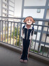 諾佳微淇女童2025春秋修身彈力套裝兒童洋氣休閑運(yùn)動服中大童喇叭褲兩件套 藏青 170 曬單實(shí)拍圖