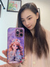 素洛適用蘋果16Promax蝴蝶公主手機殼液態(tài)硅膠軟iPhone14Promax卡通可愛女15防摔14Plus小羊皮13保護殼 【公主蝴蝶結 暗夜紫】防爆玻璃殼 iPhone 16 Pro max 曬單實拍圖